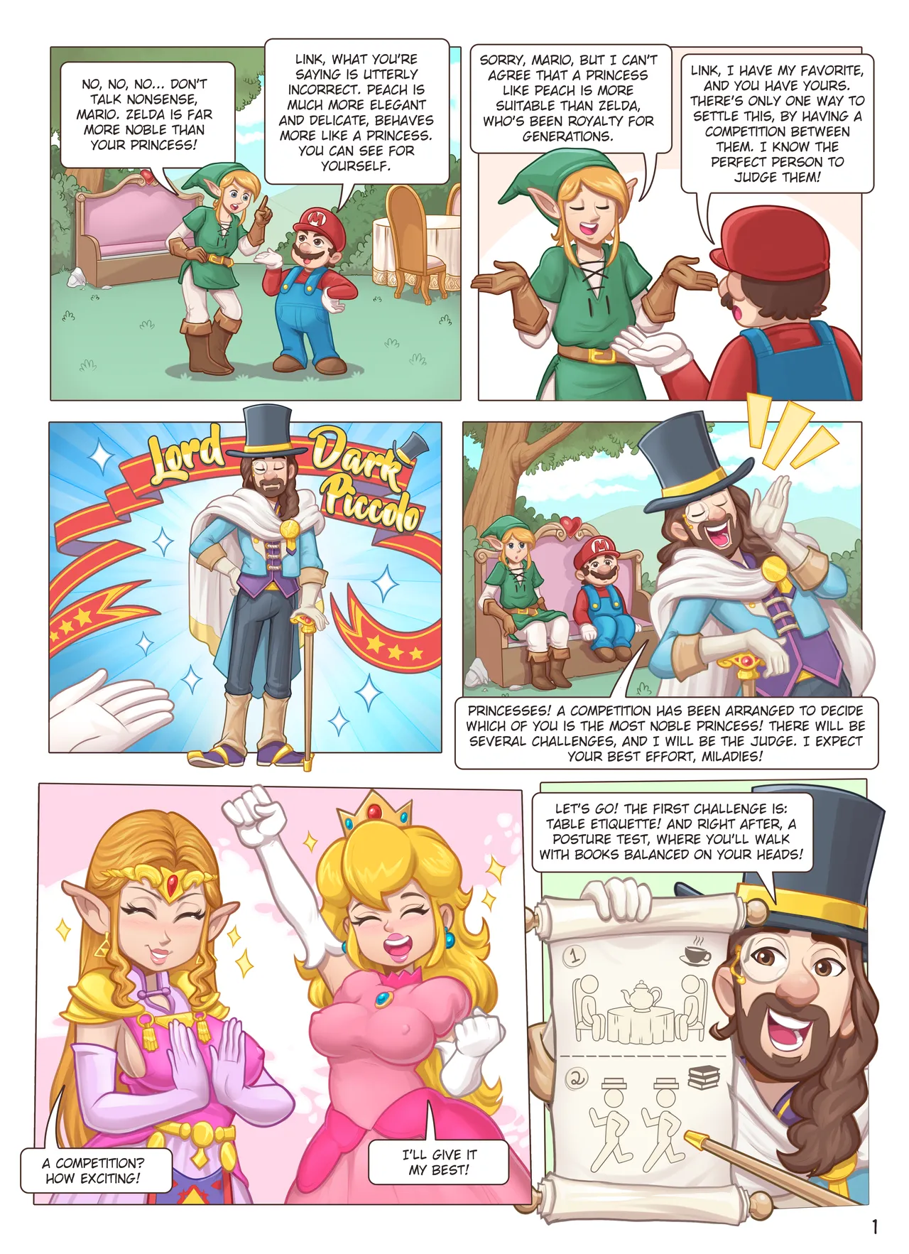 Hot Duels VI - Zelda vs Peach porn comic picture 2