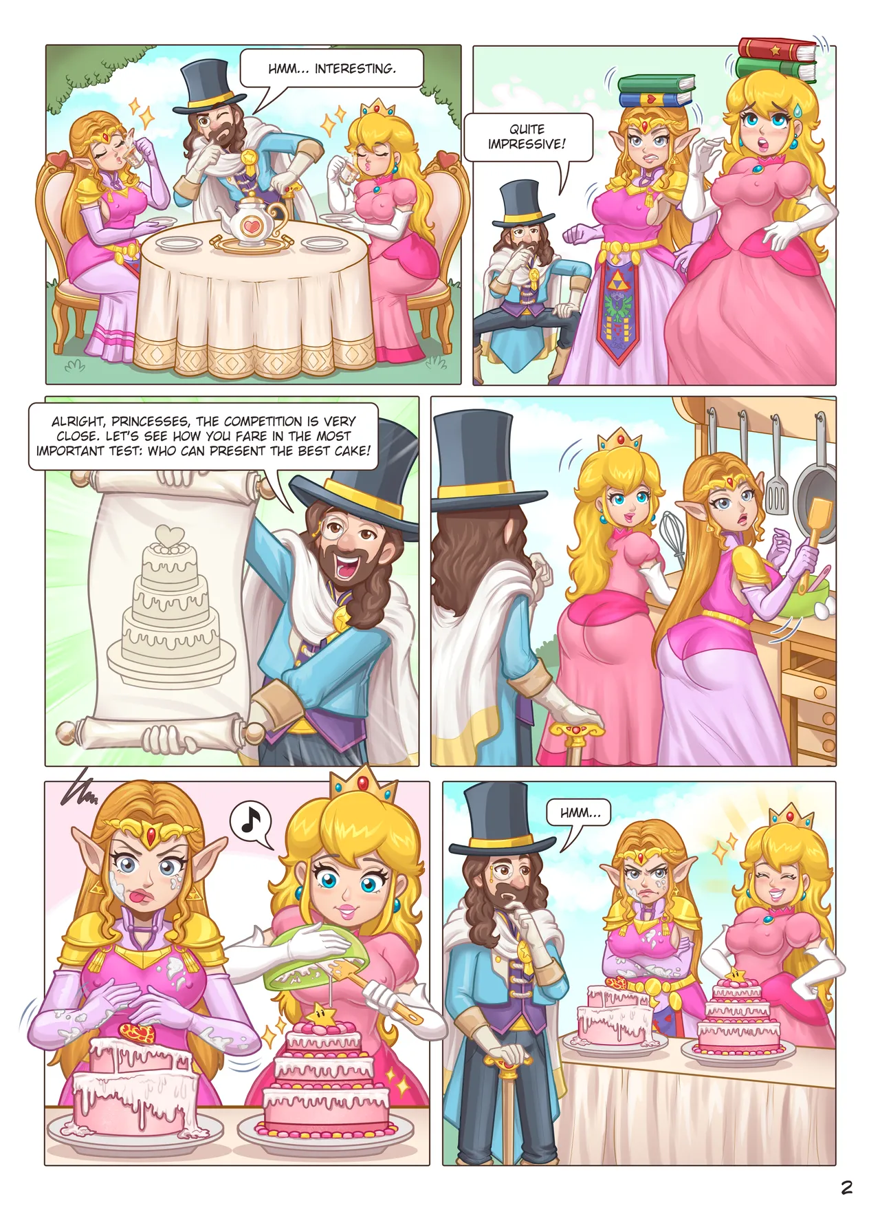 Hot Duels VI - Zelda vs Peach porn comic picture 3
