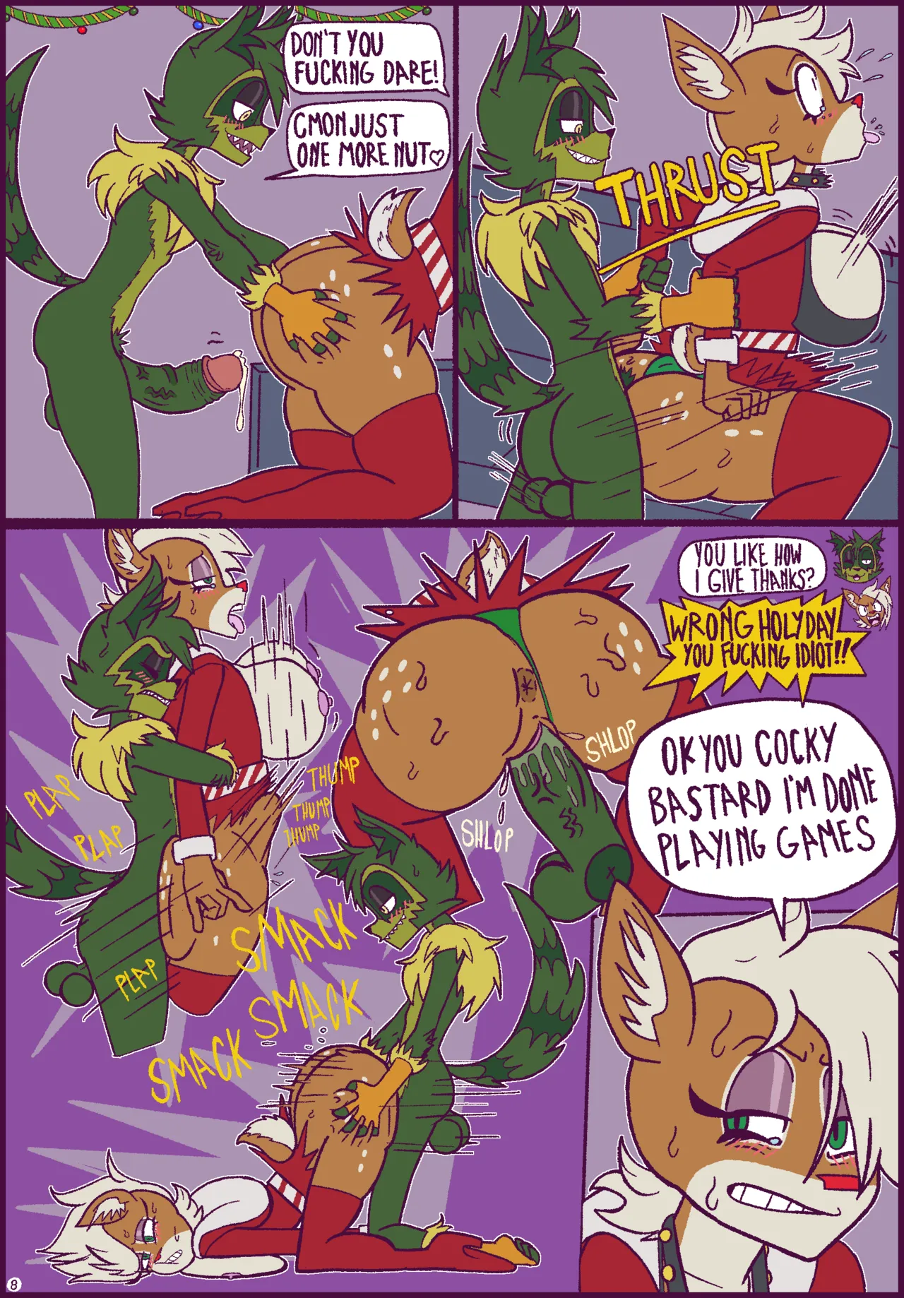 How Fuccoon Fucked Lady Christmas porn comic picture 10