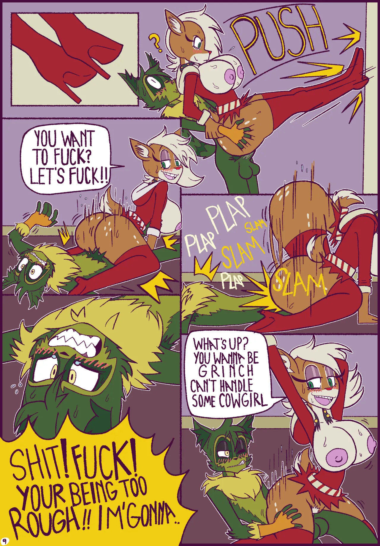 How Fuccoon Fucked Lady Christmas porn comic picture 11