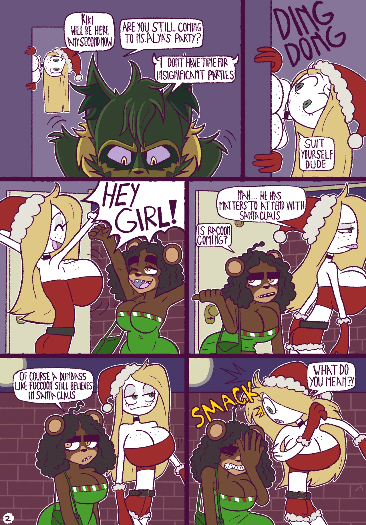 How Fuccoon Fucked Lady Christmas porn comic picture 4
