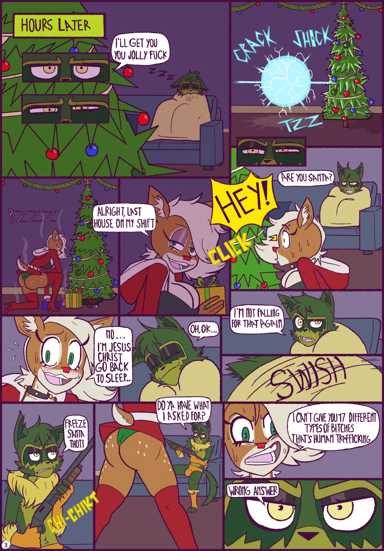 How Fuccoon Fucked Lady Christmas porn comic picture 5