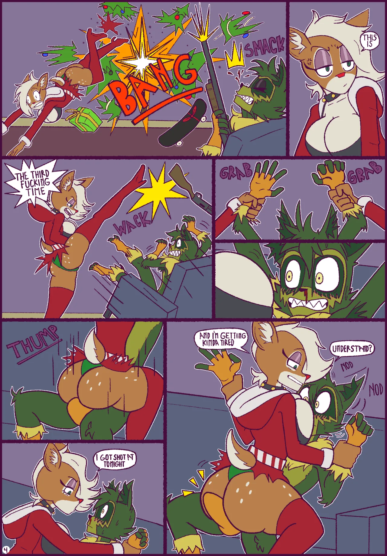 How Fuccoon Fucked Lady Christmas porn comic picture 6