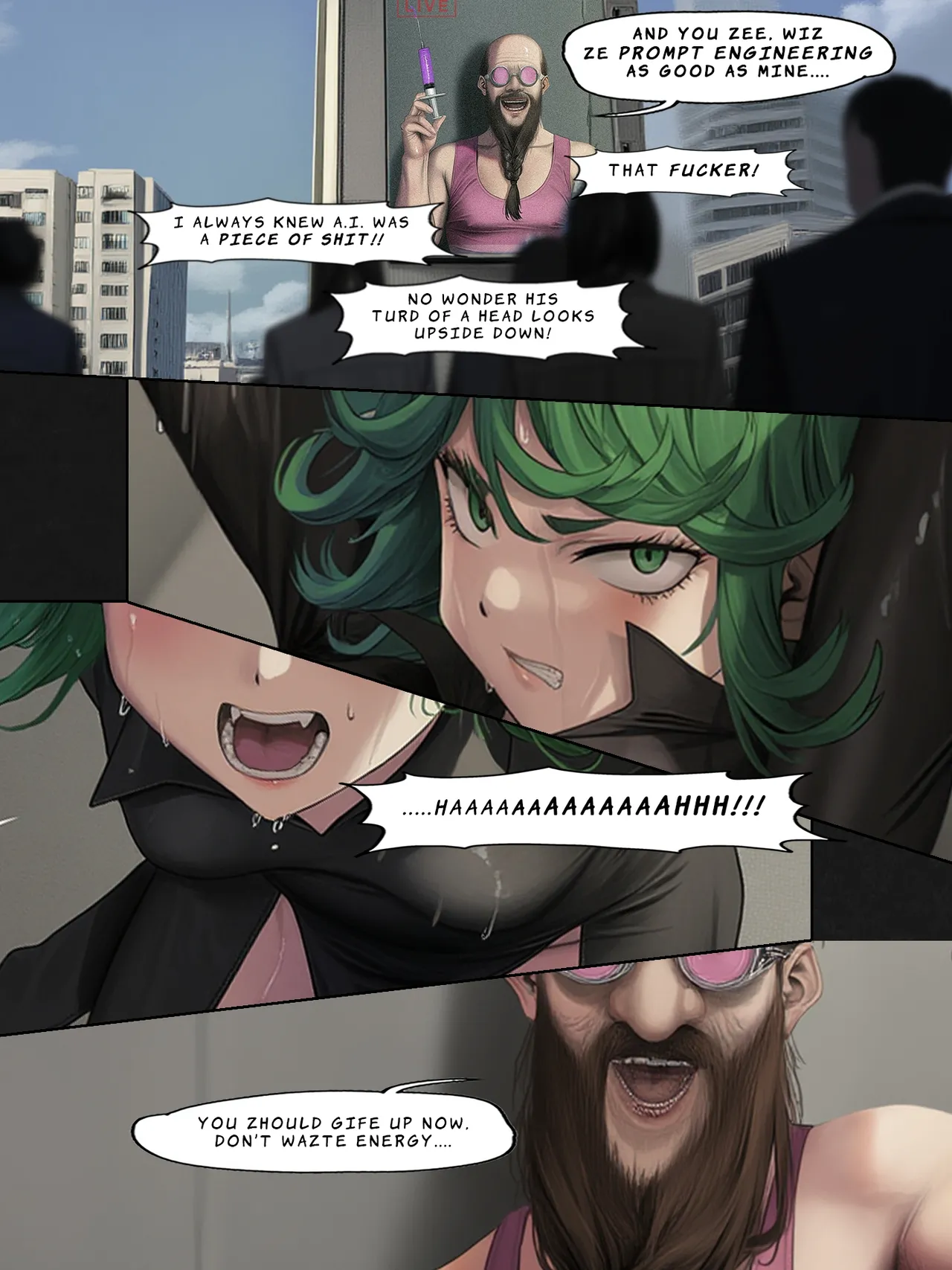 Humanity's Last Broadcast - A Tatsumaki Doujin porn comic picture 13