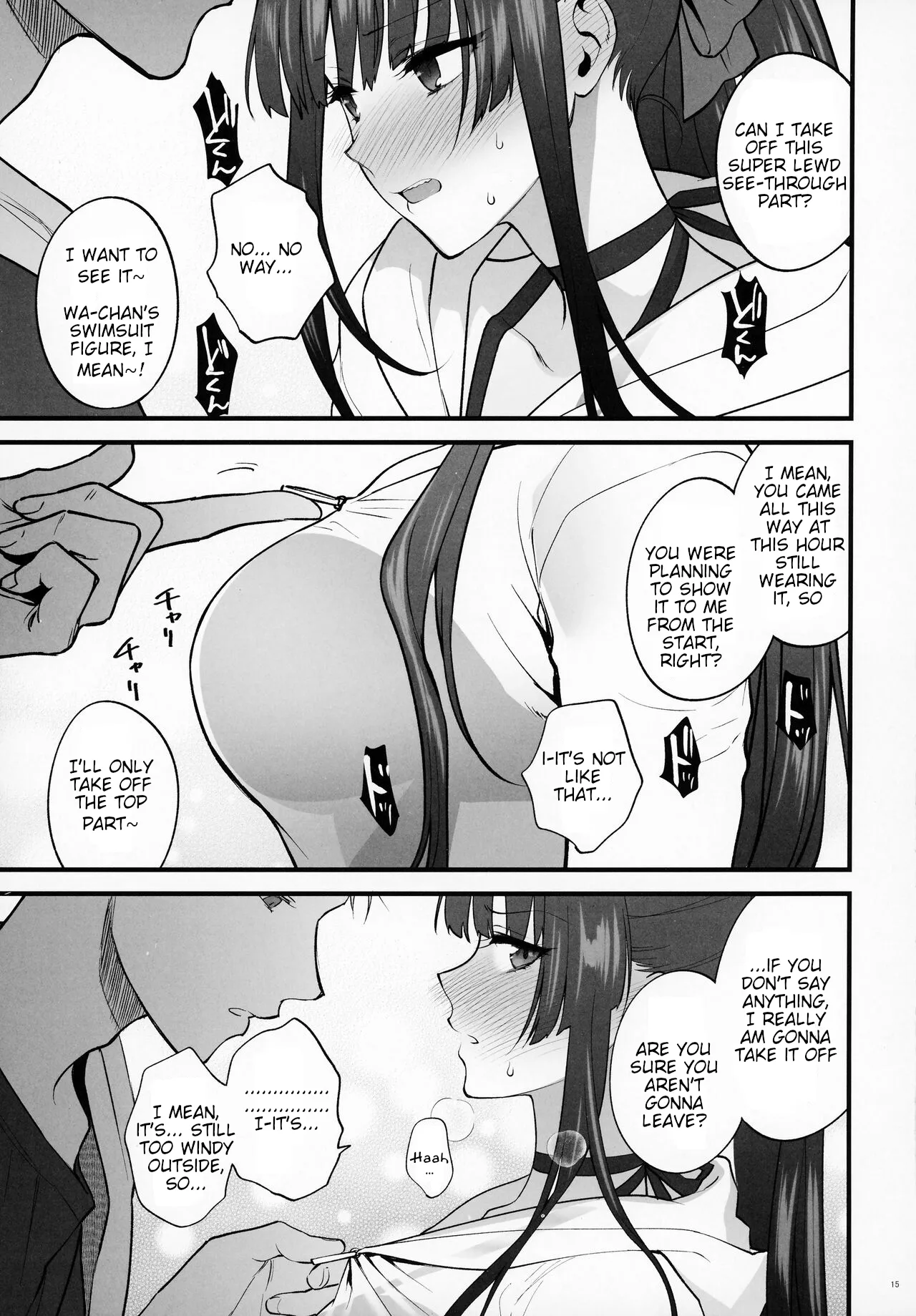 I just wanted to show you my swimsuit, nothing else was intended | Mizugi Mise ni Kita Dakedashi!! porn comic picture 14