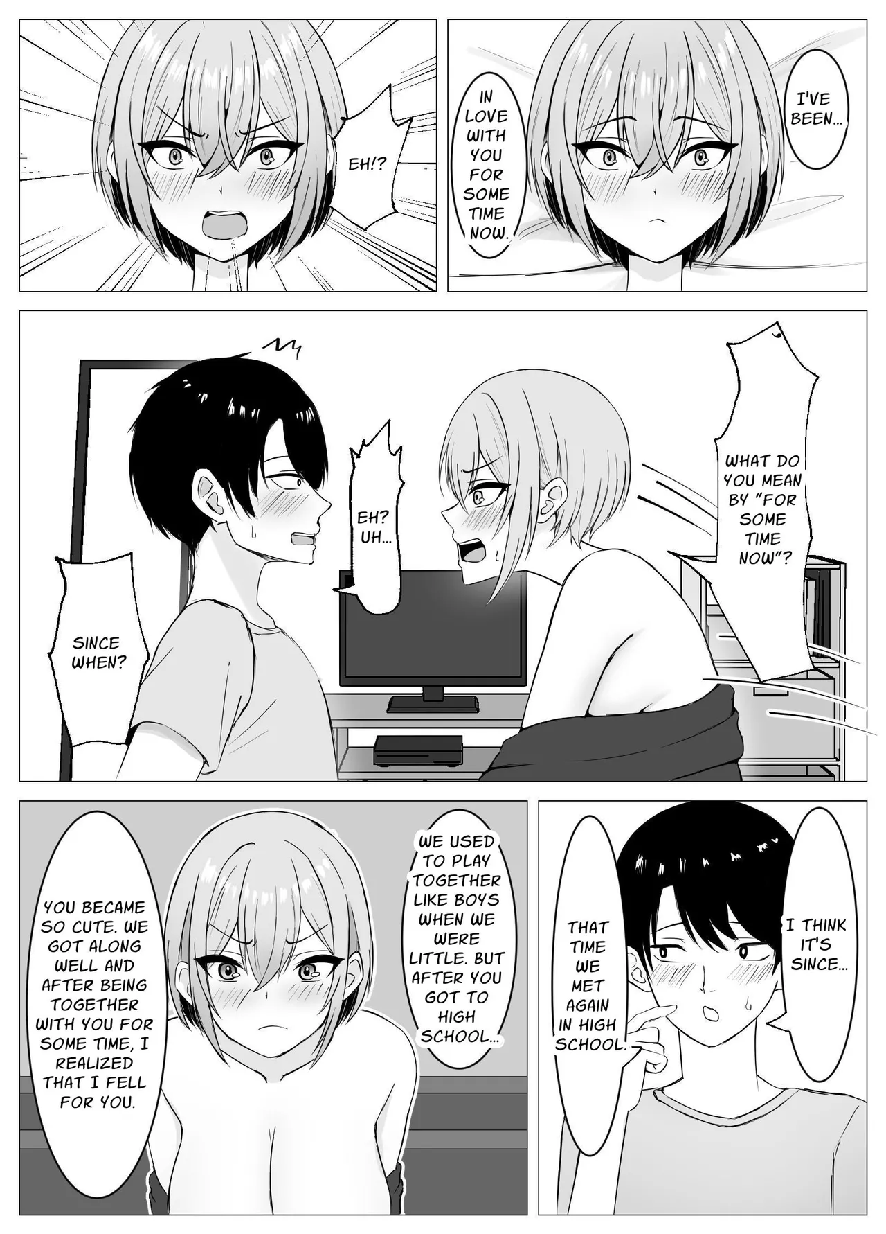 I Reunited With My Longtime Friend and Crossed the Line | Saikai shita Osananajimi to Issen o Koecchau Hanashi porn comic picture 16