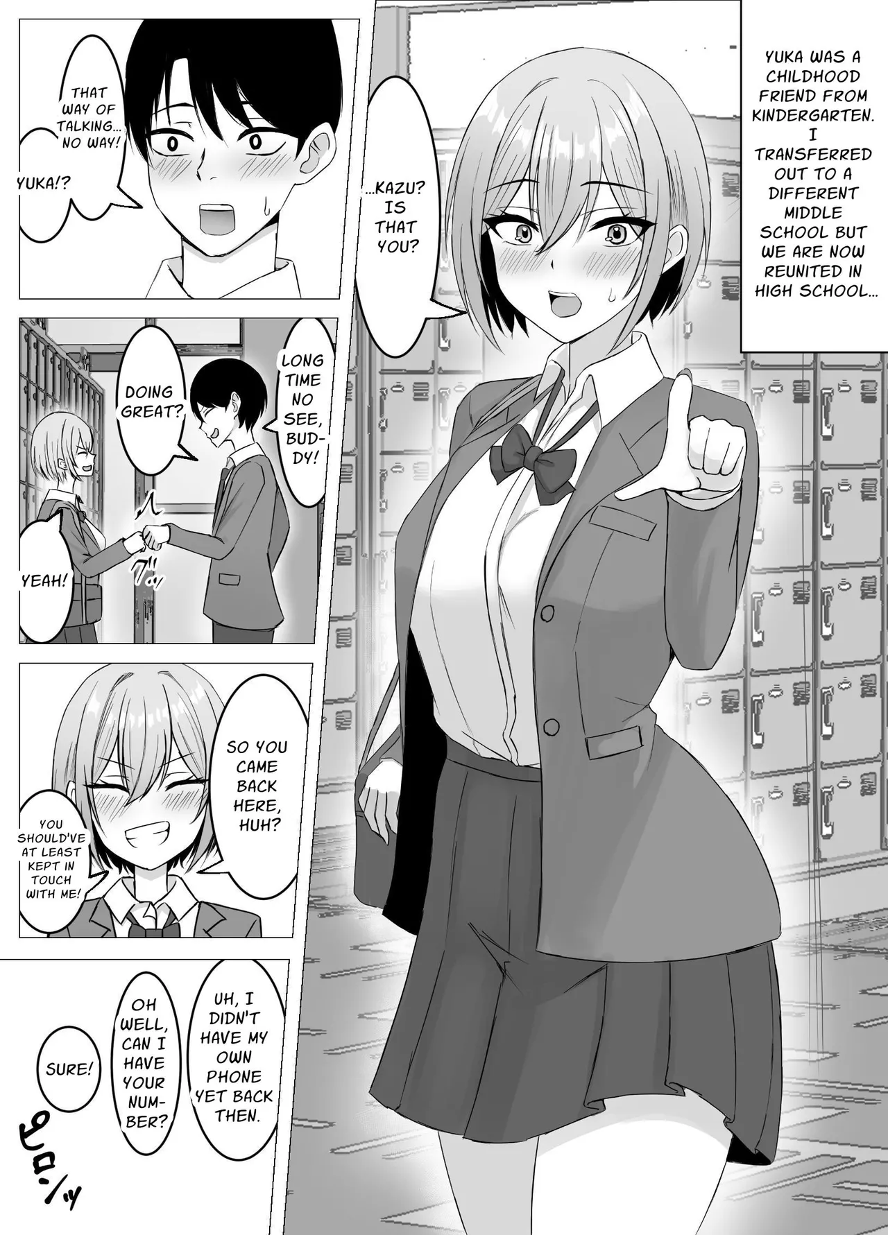 I Reunited With My Longtime Friend and Crossed the Line | Saikai shita Osananajimi to Issen o Koecchau Hanashi porn comic picture 2
