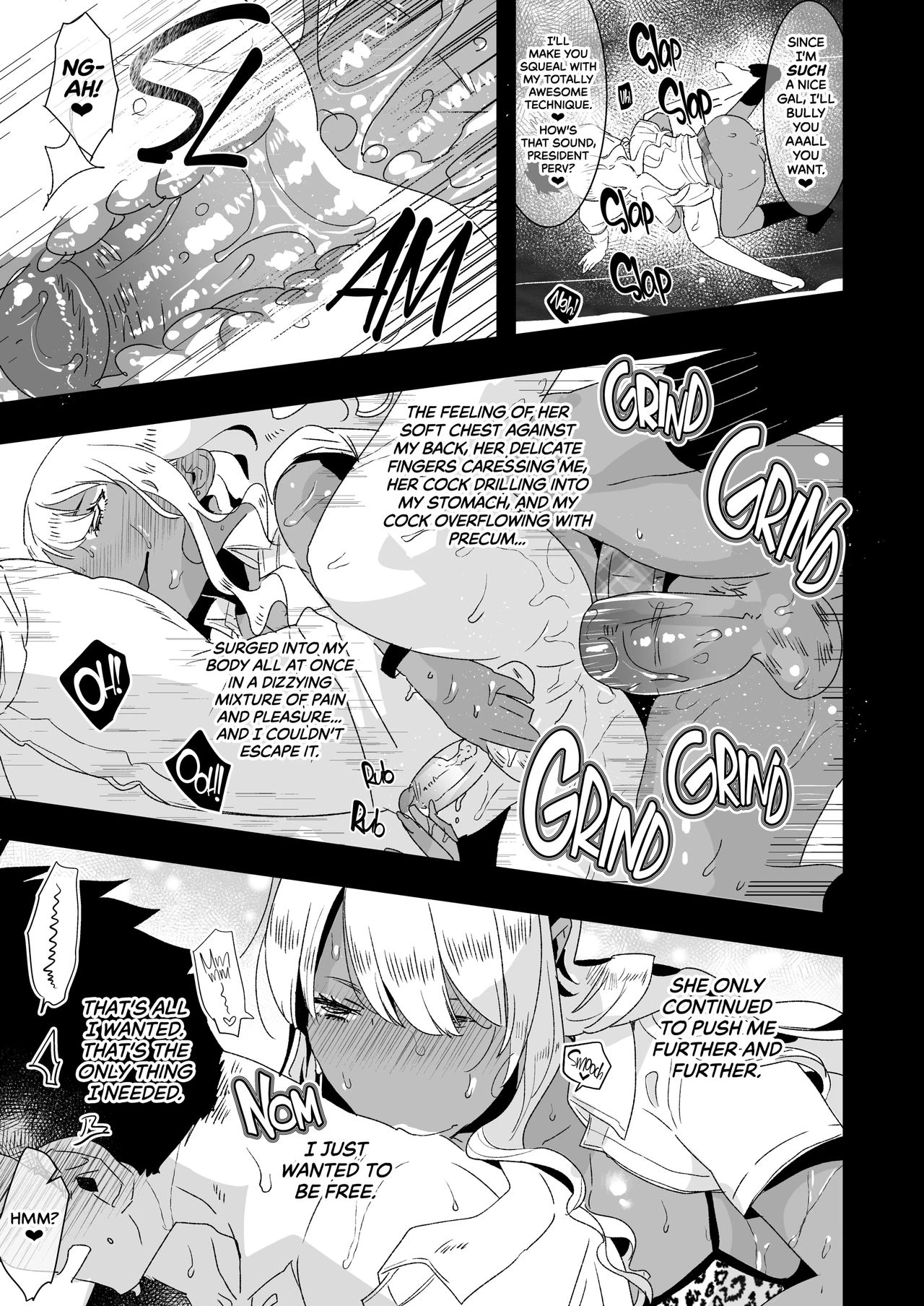 I Would Never Get Dominated and Pegged by a Tan Gal With a Huge Cock! | Futanari Kyokon Kuro Gal ni Gyaku Anal Fukujuu Saserareru nante... porn comic picture 16