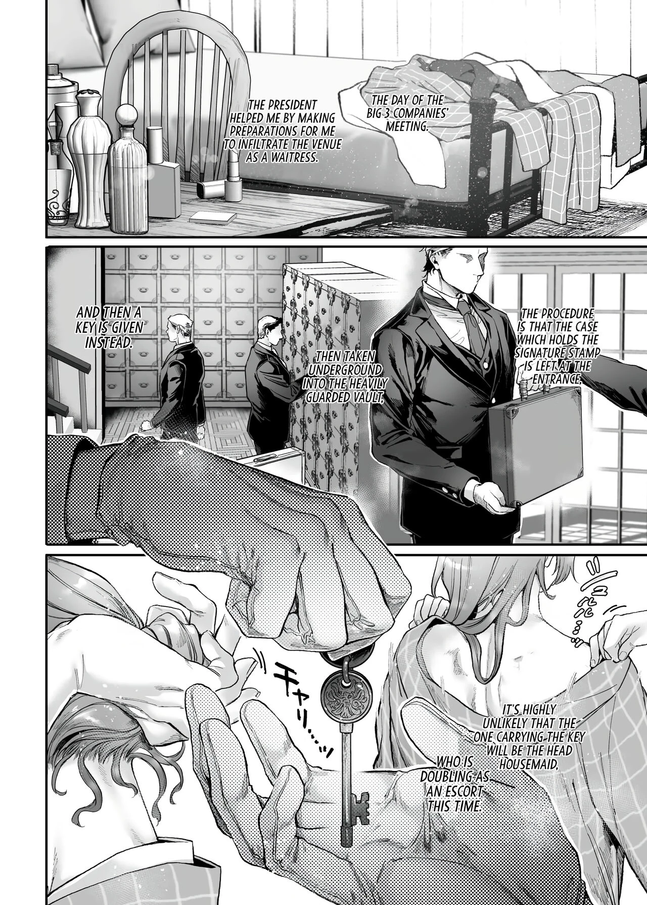 Infiltrate! Debt Repayment RTA of a Spy on the Brink ~The Crossdressing Maid and the Oni Boss~ | Sennyuu! Gakeppuchi Spy no Shakkinhensai RTA ~Josou Maid to Oni Joushi~ porn comic picture 44