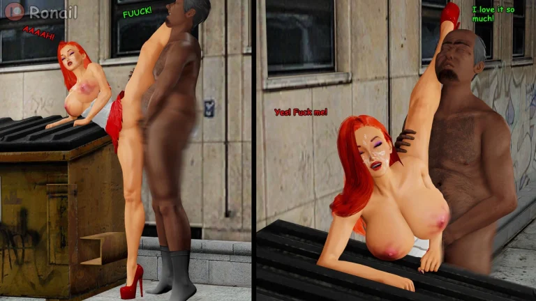 Jessica Rabbit fucks a Homeless Fan porn comic picture 49