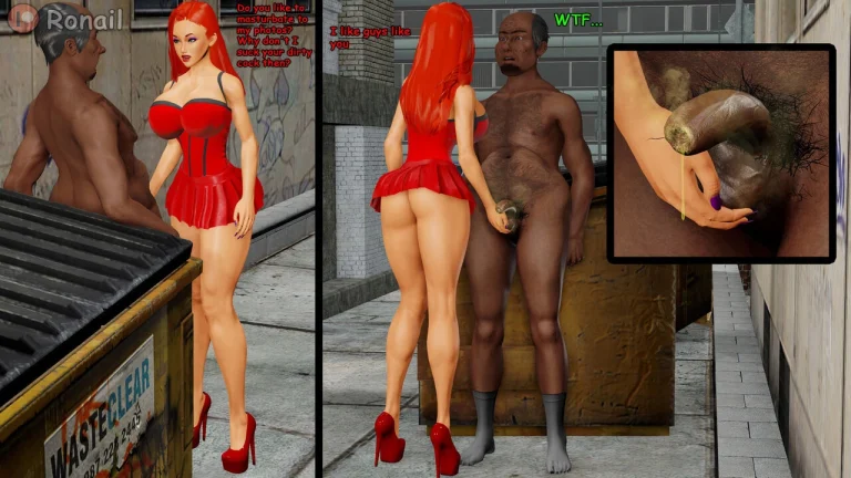 Jessica Rabbit fucks a Homeless Fan porn comic picture 9