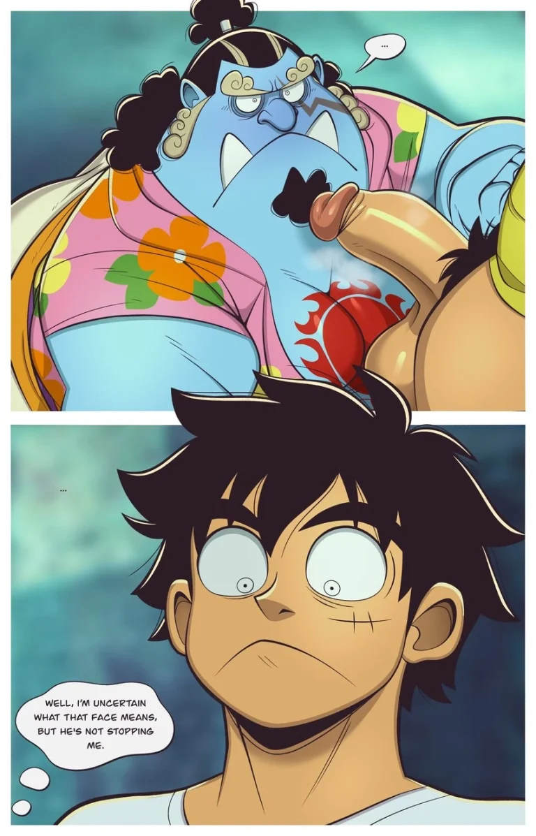 Jinbe X Luffy porn comic picture 6
