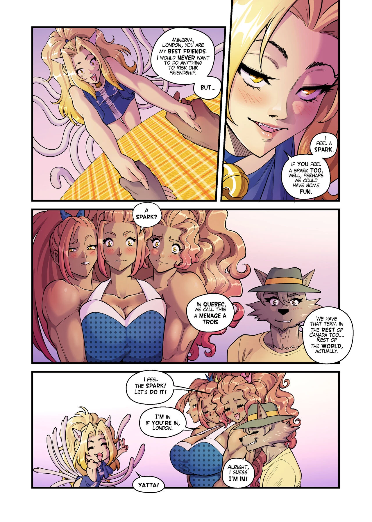 Katt x Minerva x London Part 1 + 2 porn comic picture 16