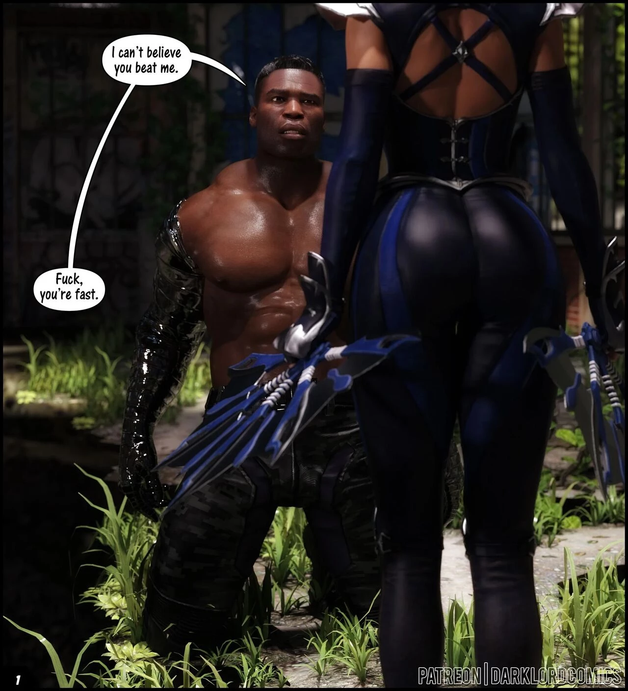 Kitana VS Jax porn comic picture 1