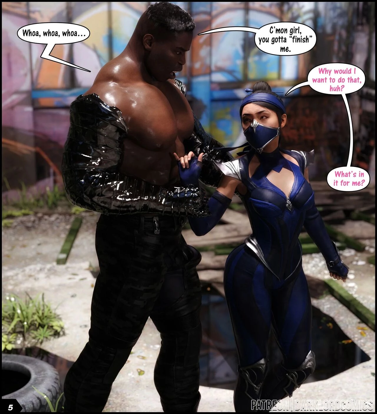 Kitana VS Jax porn comic picture 5