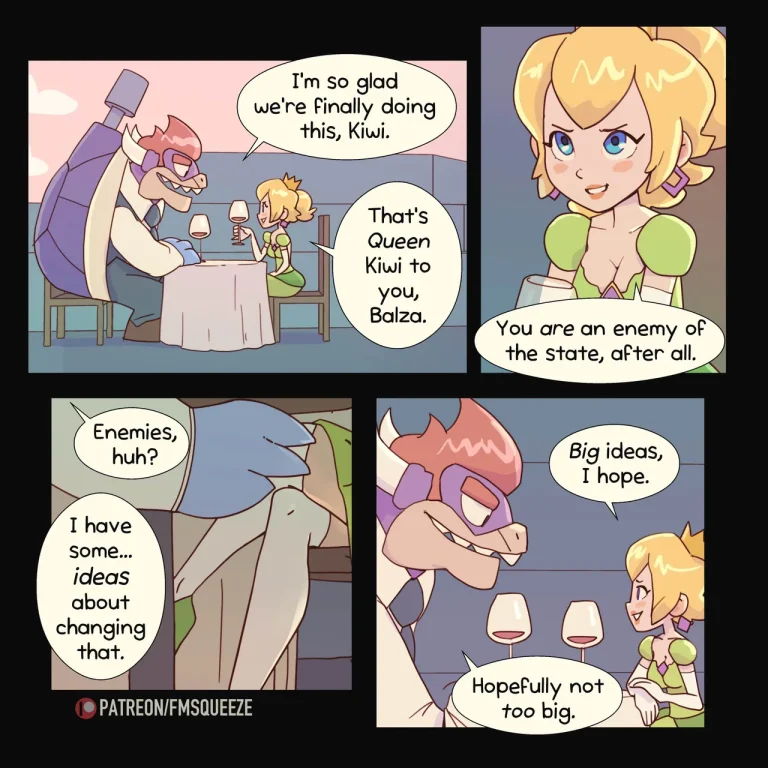 Kiwi's Big Date- A Gangbang Fit for a Queen porn comic picture 2