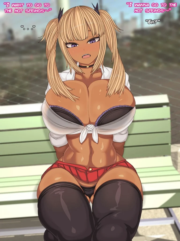 Kuro Gal Senpai to Onsen Namahame Ryokou | Hot Spring Hump Holiday with a Tanned Gal porn comic picture 3