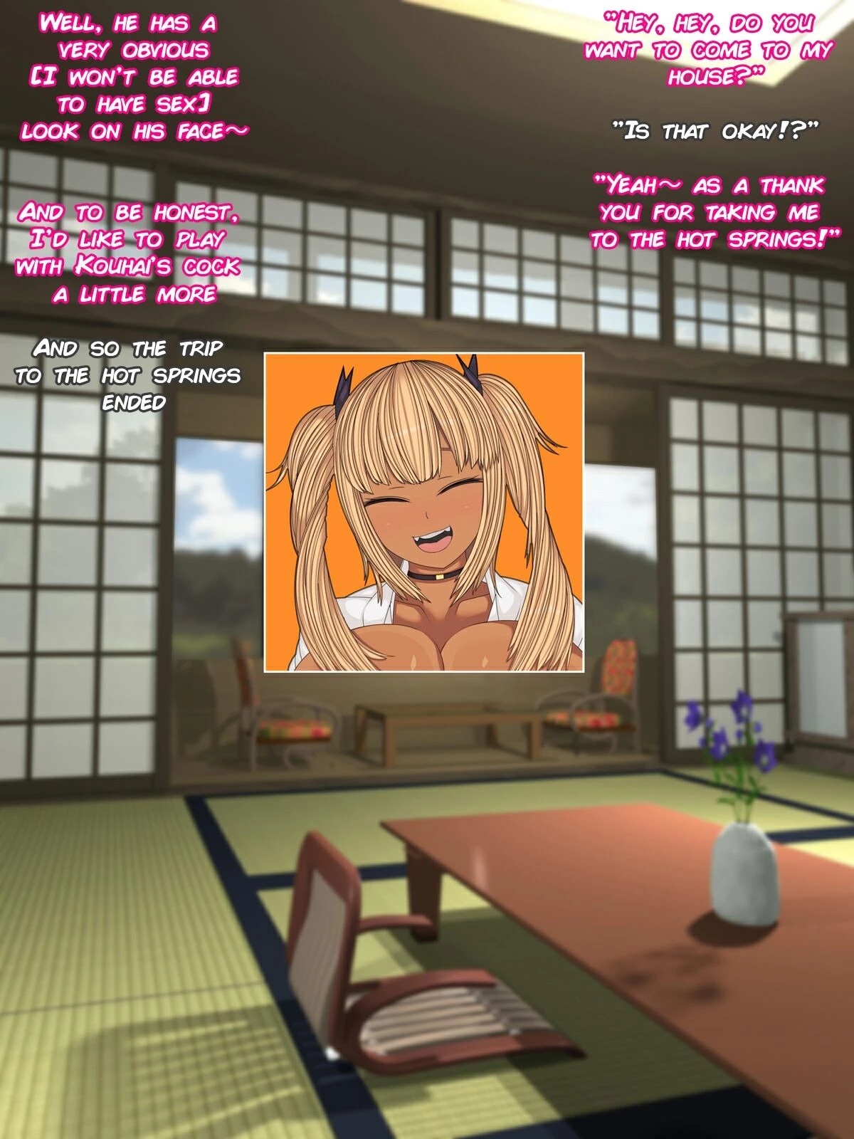 Kuro Gal Senpai to Onsen Namahame Ryokou | Hot Spring Hump Holiday with a Tanned Gal porn comic picture 33