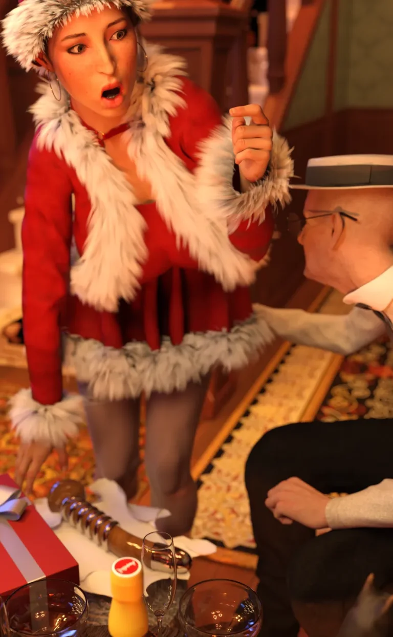 Lara Croft in " Christmas Gift for Winston " porn comic picture 27