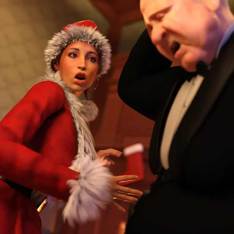 Lara Croft in " Christmas Gift for Winston " porn comic picture 29