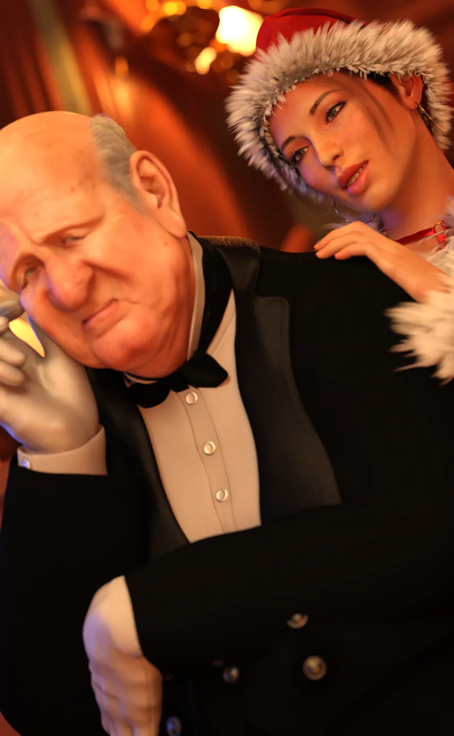 Lara Croft in " Christmas Gift for Winston " porn comic picture 35