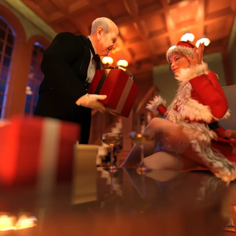 Lara Croft in " Christmas Gift for Winston " porn comic picture 5