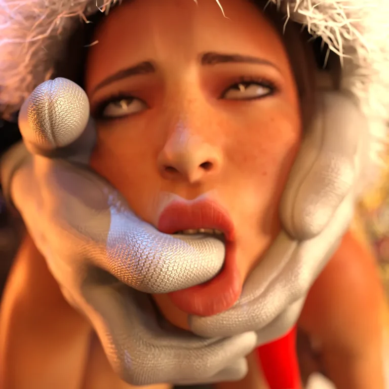 Lara Croft in " Christmas Gift for Winston " porn comic picture 90