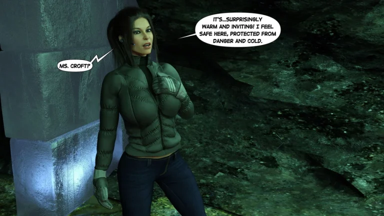 Lara Croft in Snowed Up porn comic picture 7