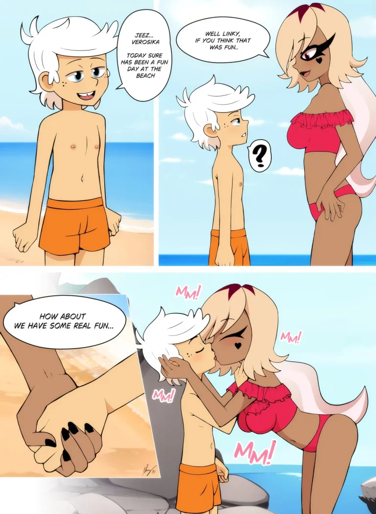 Lincosika's Beach Day porn comic picture 2