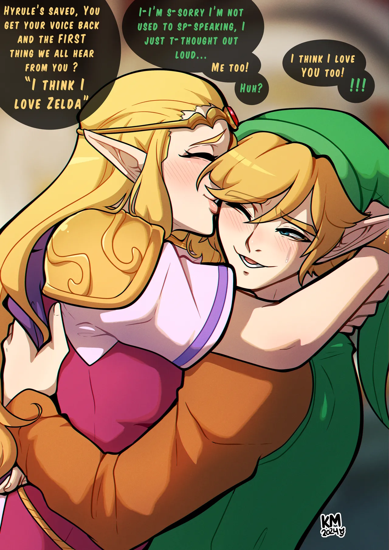 Lnk and Zelda porn comic picture 1