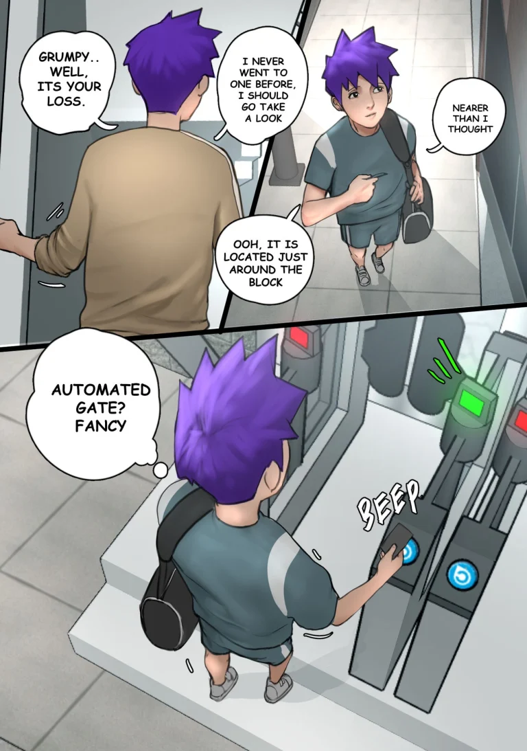 Lucy Gym Encounter porn comic picture 3