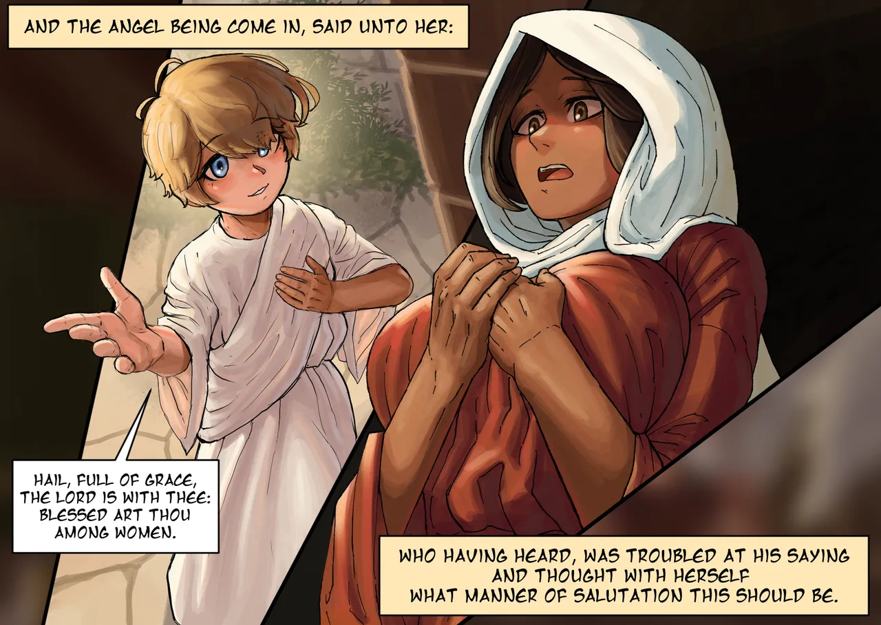 Luke 1: 28-33 porn comic picture 1