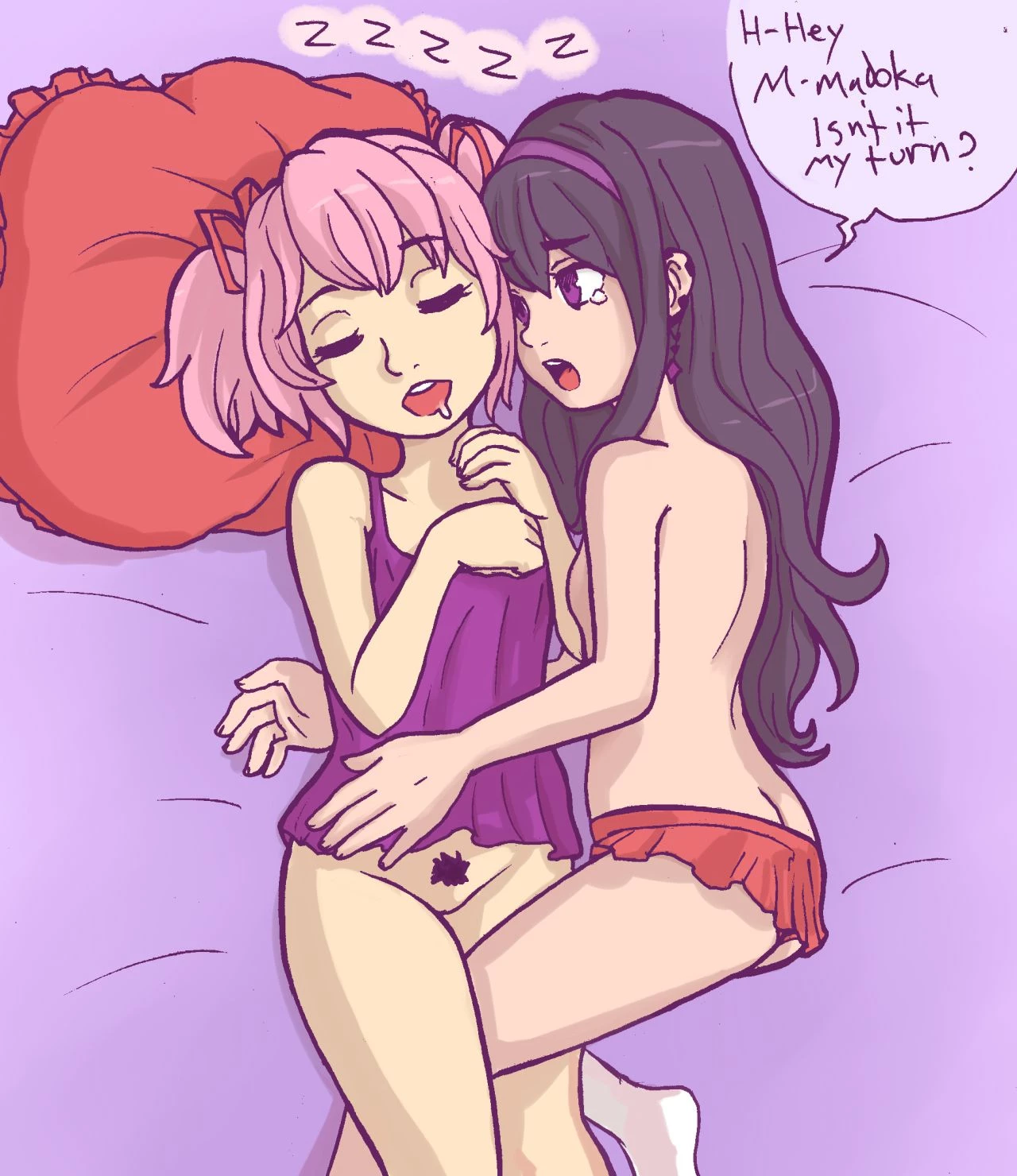 Madoka and Homura porn comic picture 10