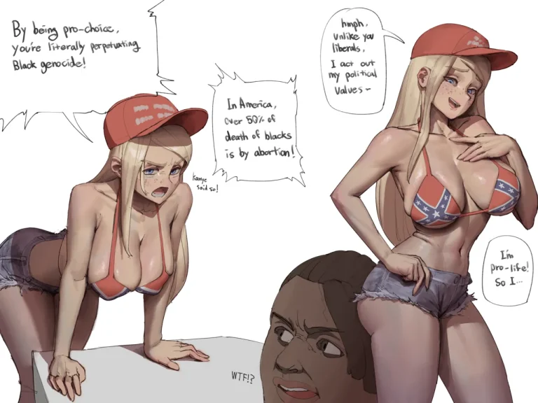 MAGA Blonde porn comic picture 2