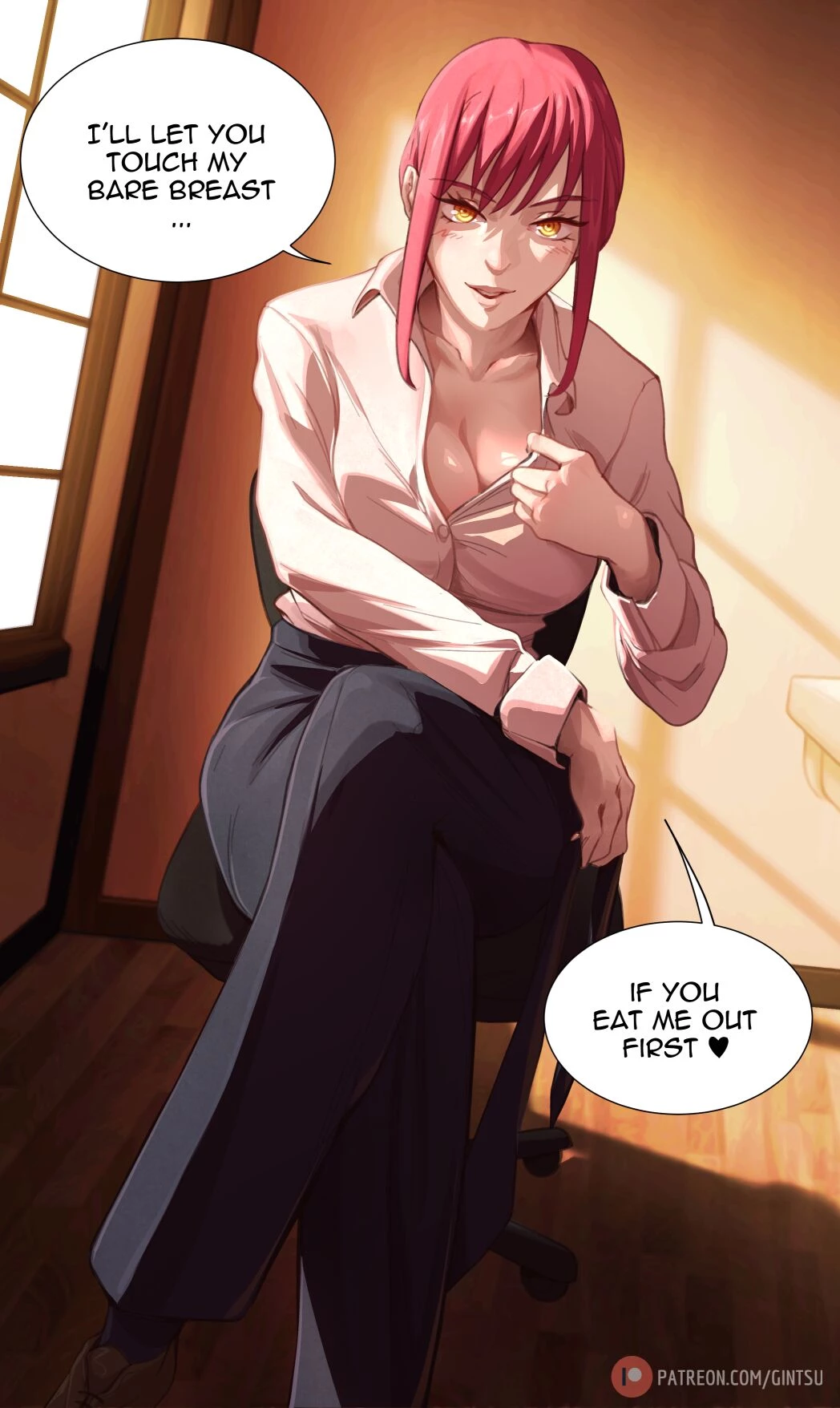 Makima and Denji porn comic picture 1