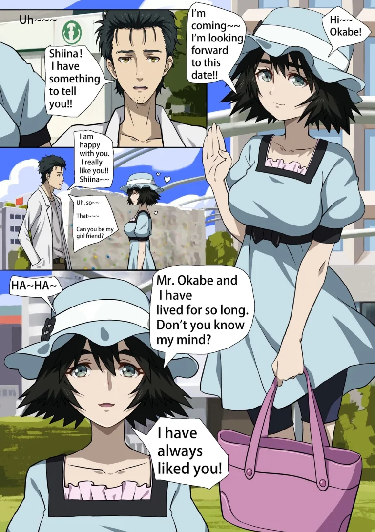 Makise Kurisu's love and sex porn comic picture 1