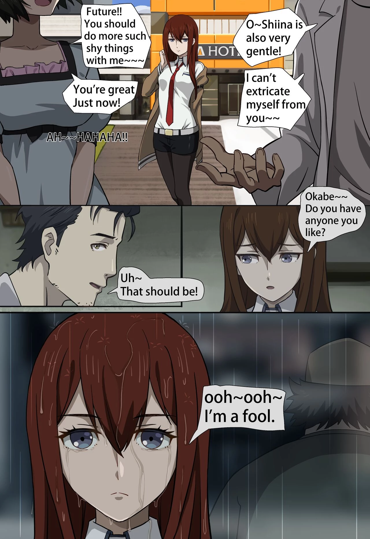 Makise Kurisu's love and sex porn comic picture 2