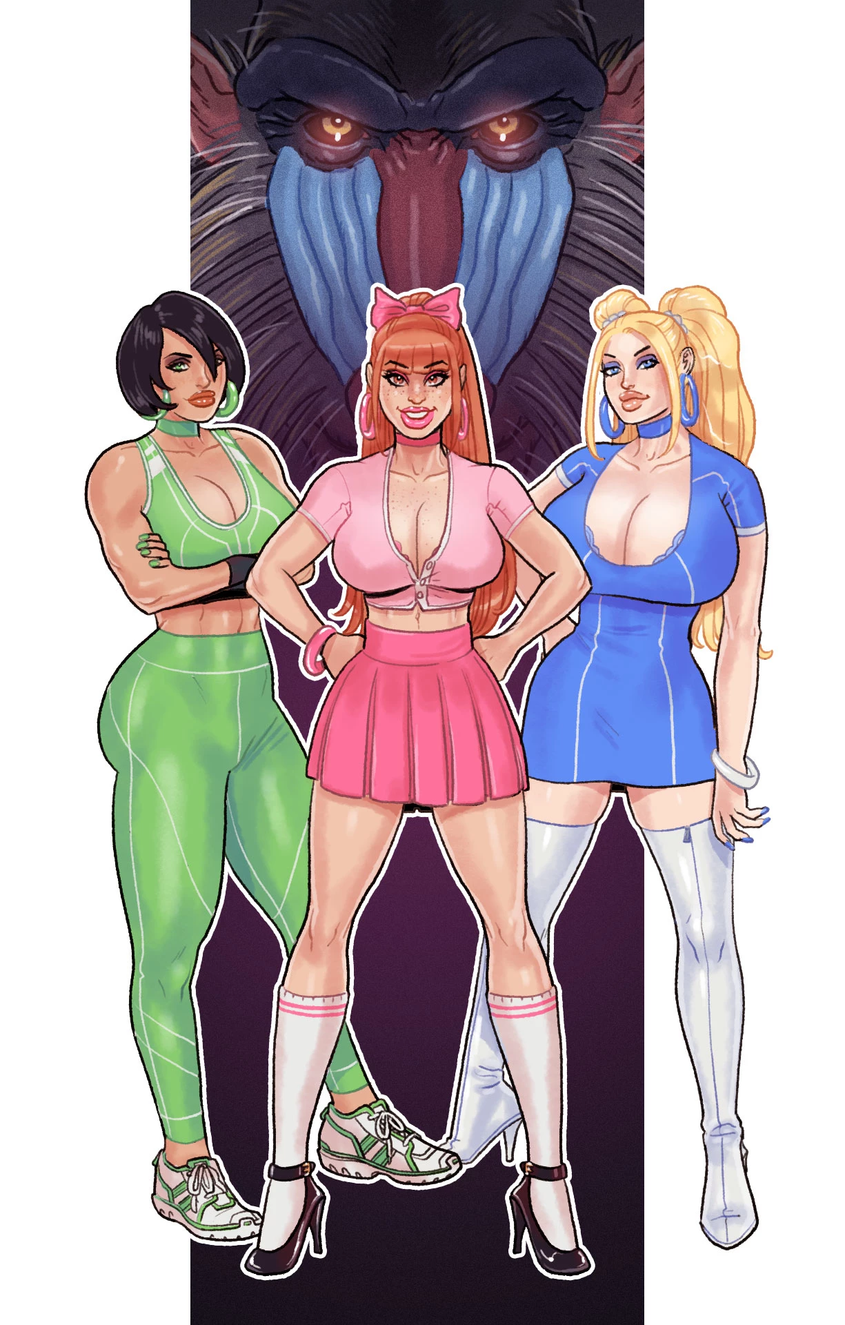 Mandrill vs the Powerpuff Girls porn comic picture 2