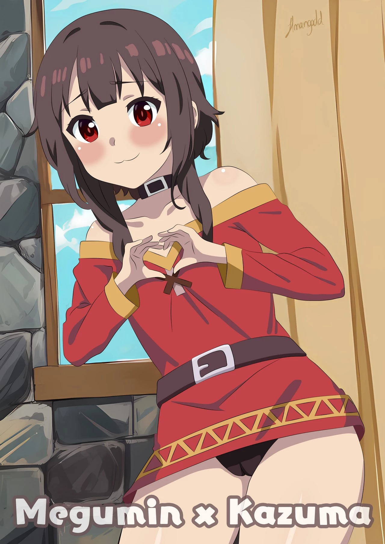 Megumin X Kazuma porn comic picture 1