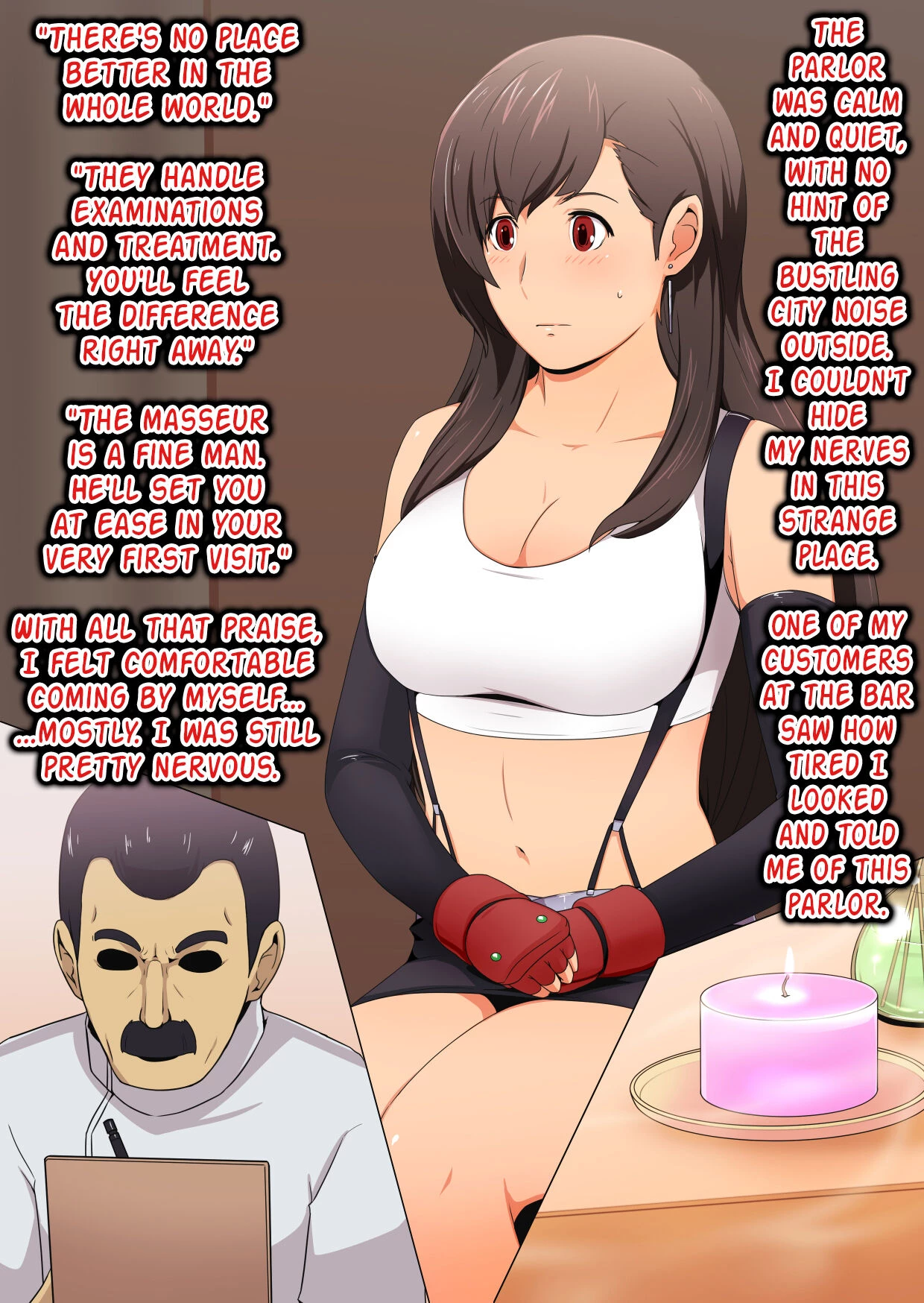 Melty Skin Ladies ~Tifa and the Sketchy Masseur~ porn comic picture 3