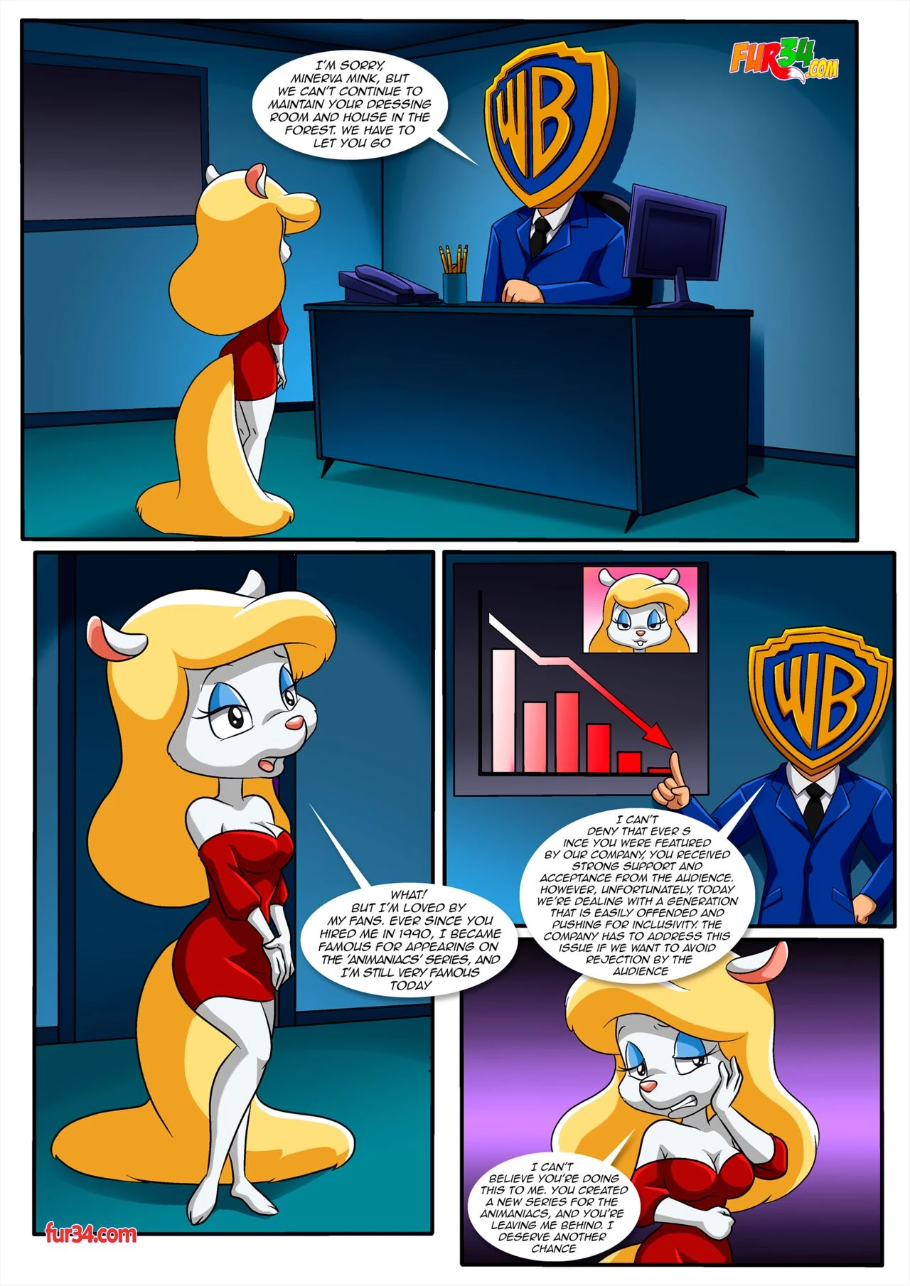 Minerva Mink: Out of Service! porn comic picture 2