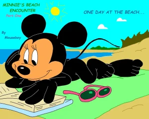 Minnie's Beach Encounter. porn comic picture 1