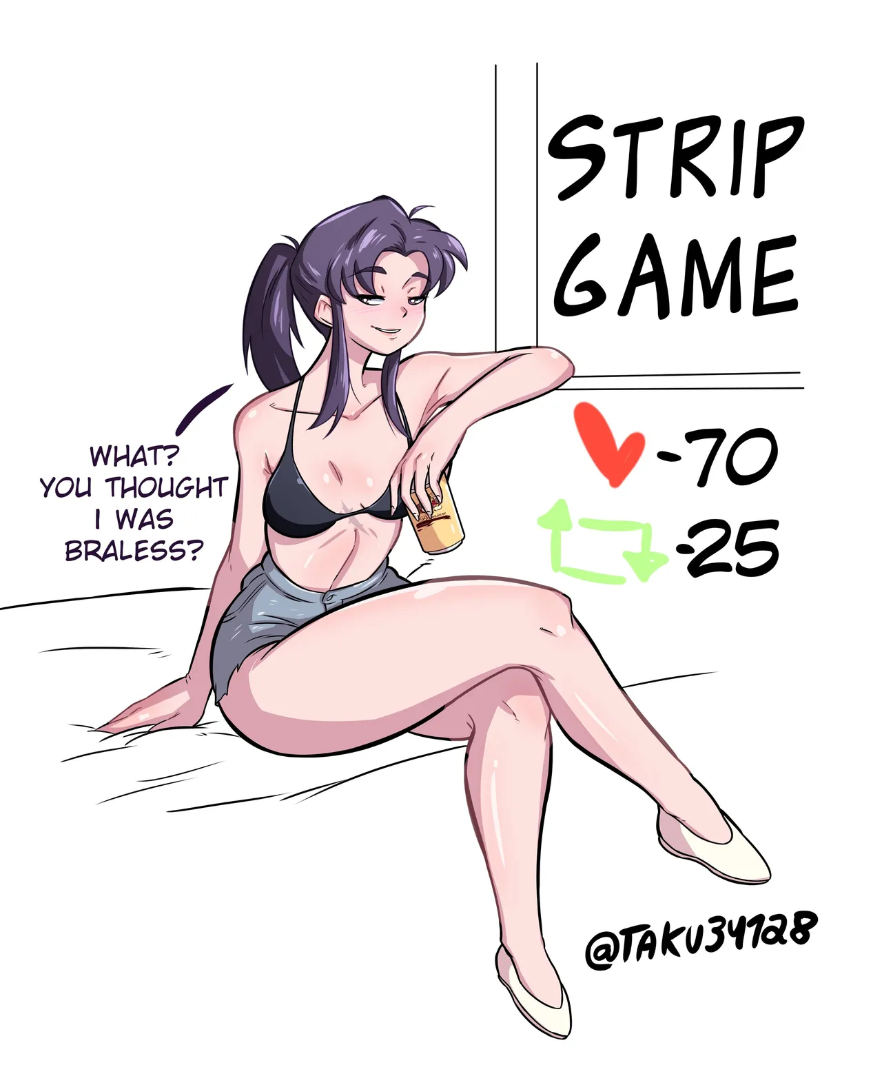 Misato Katsuragi Strip Game porn comic picture 2