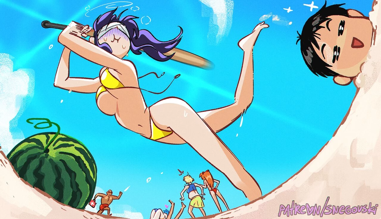Misato's summer time porn comic picture 4