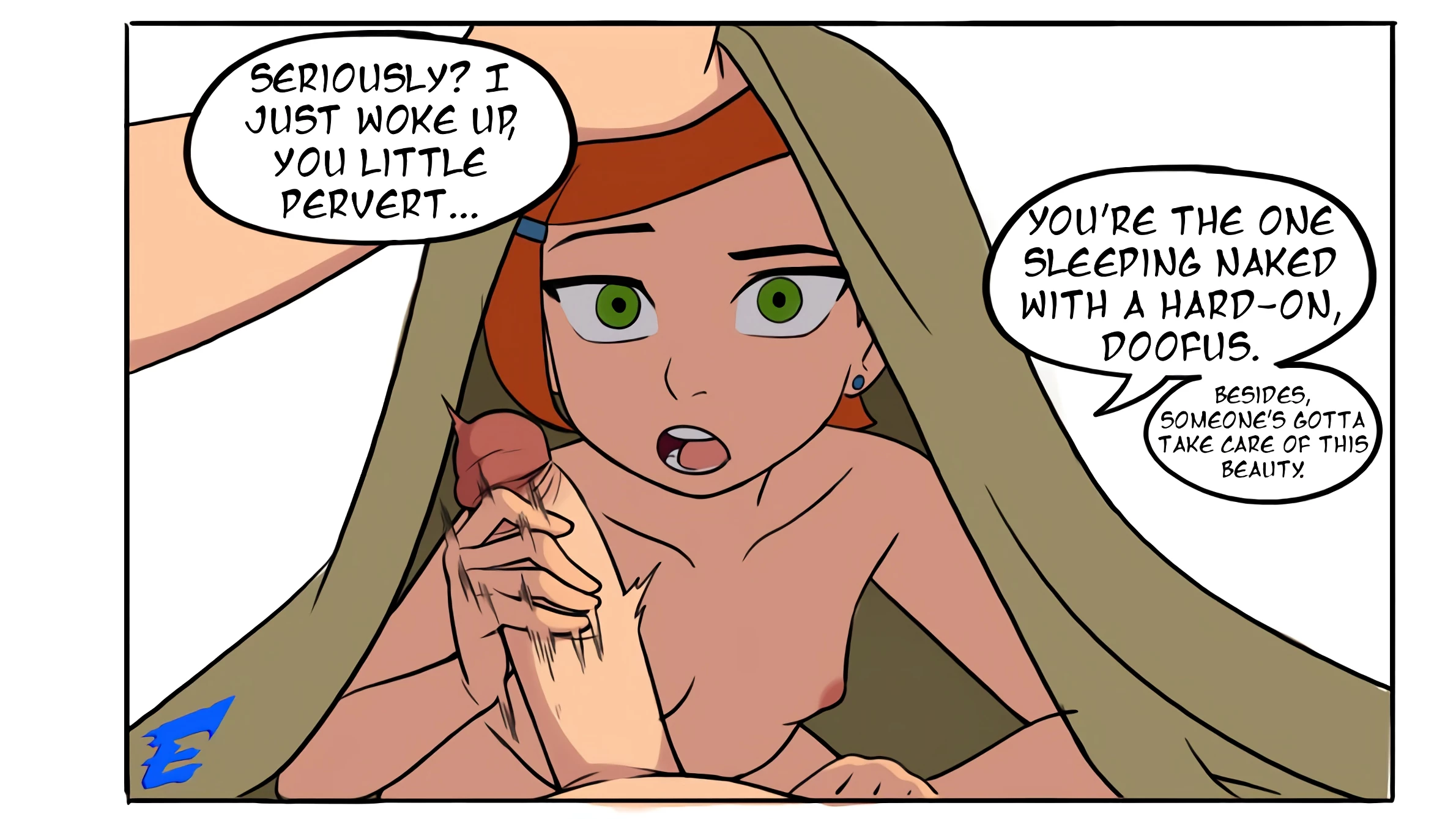 Morning blowjob porn comic picture 4