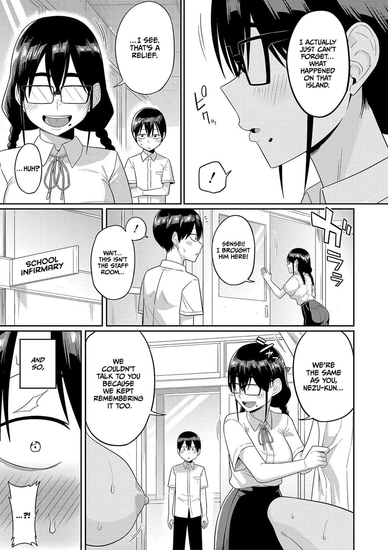 Mujintou de, SEX ni Kyoumi Shinshin na Dosukebe Inkya Joshi-tachi to Harem Life porn comic picture 105