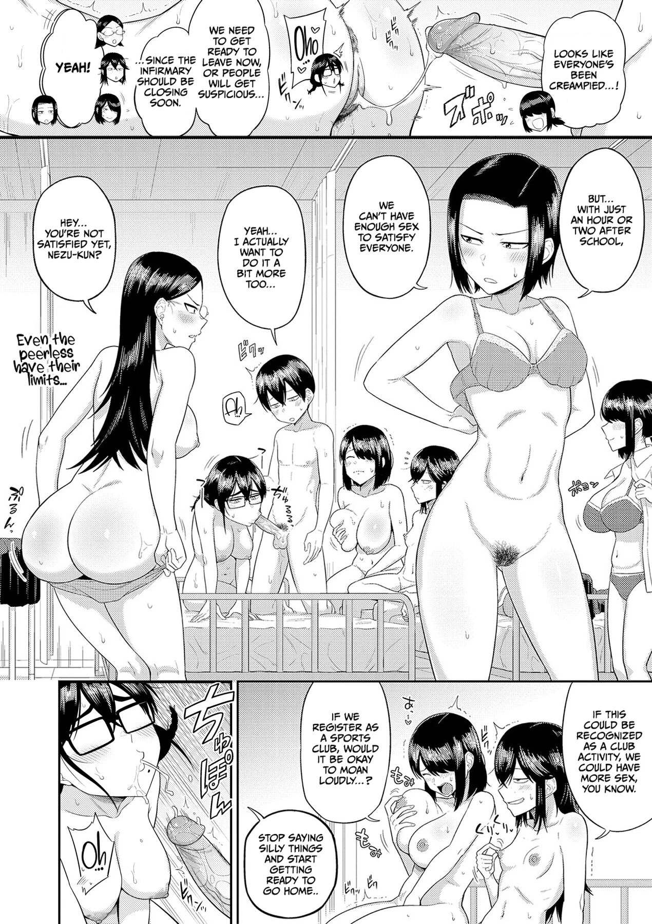 Mujintou de, SEX ni Kyoumi Shinshin na Dosukebe Inkya Joshi-tachi to Harem Life porn comic picture 110