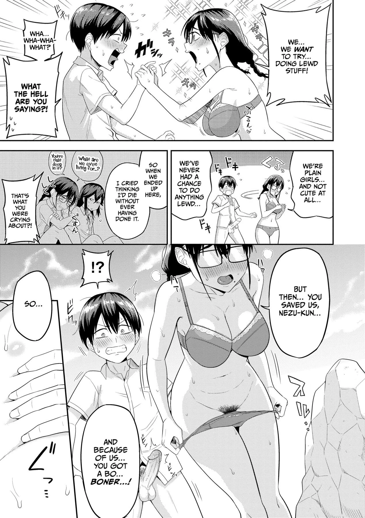 Mujintou de, SEX ni Kyoumi Shinshin na Dosukebe Inkya Joshi-tachi to Harem Life porn comic picture 19