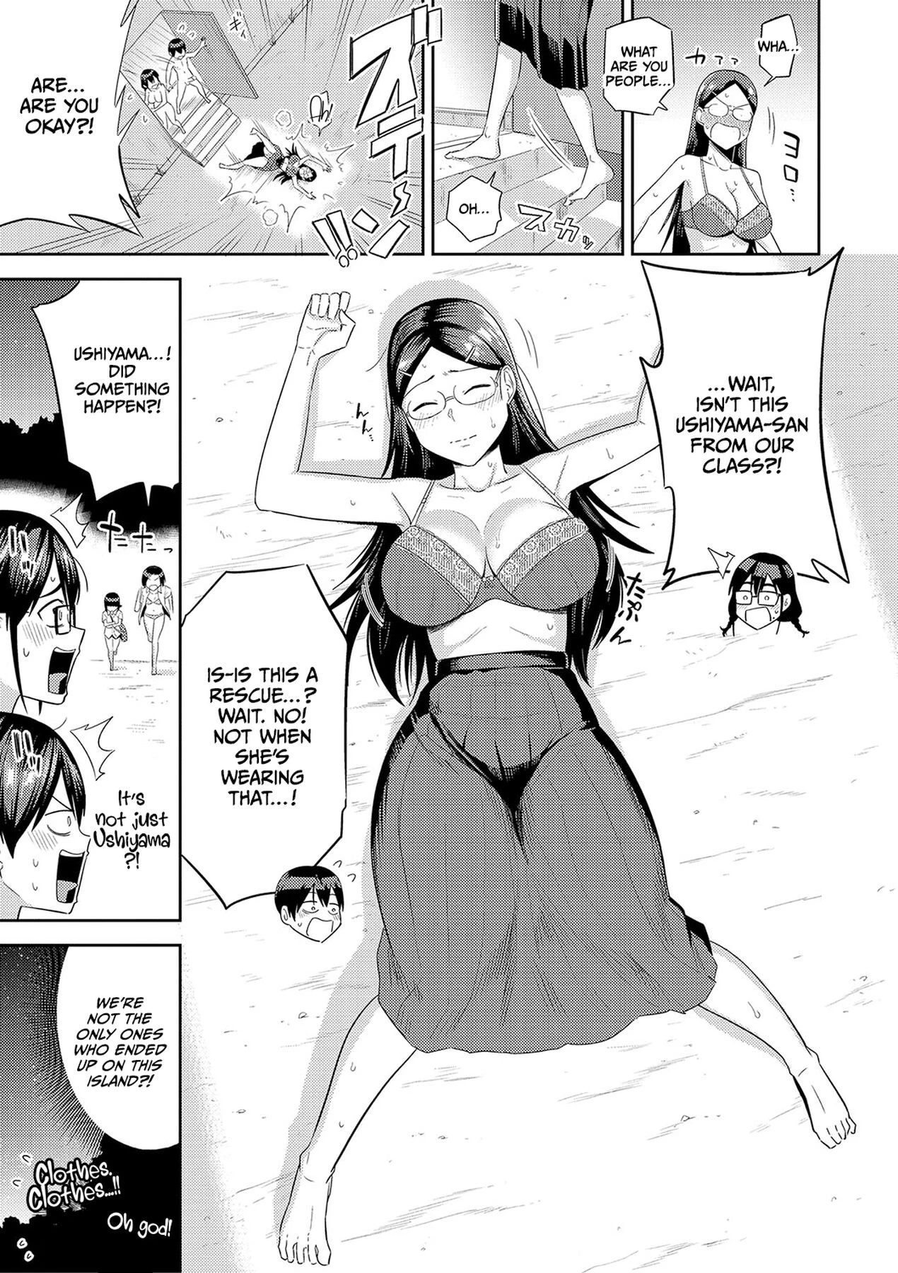 Mujintou de, SEX ni Kyoumi Shinshin na Dosukebe Inkya Joshi-tachi to Harem Life porn comic picture 39