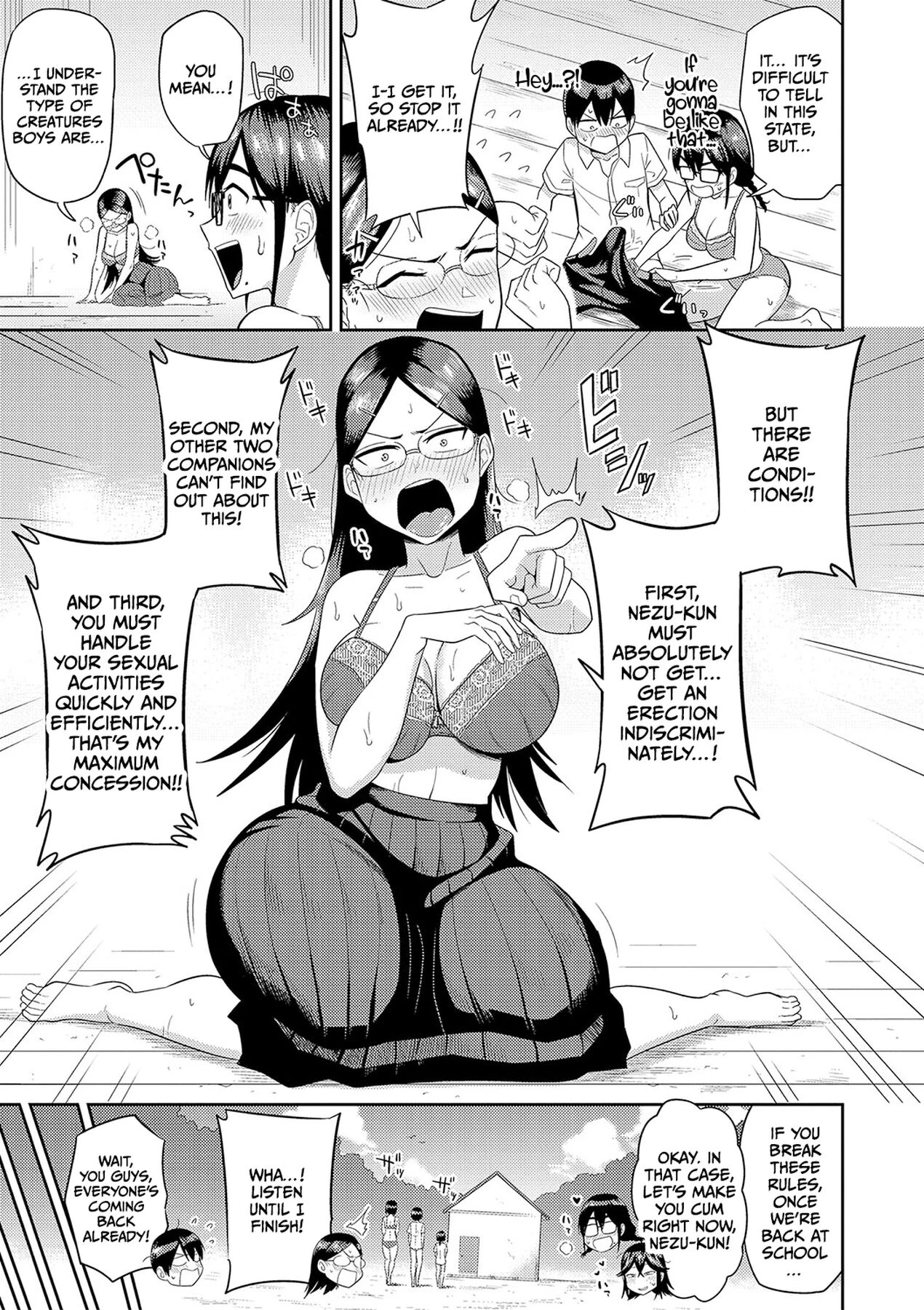 Mujintou de, SEX ni Kyoumi Shinshin na Dosukebe Inkya Joshi-tachi to Harem Life porn comic picture 45